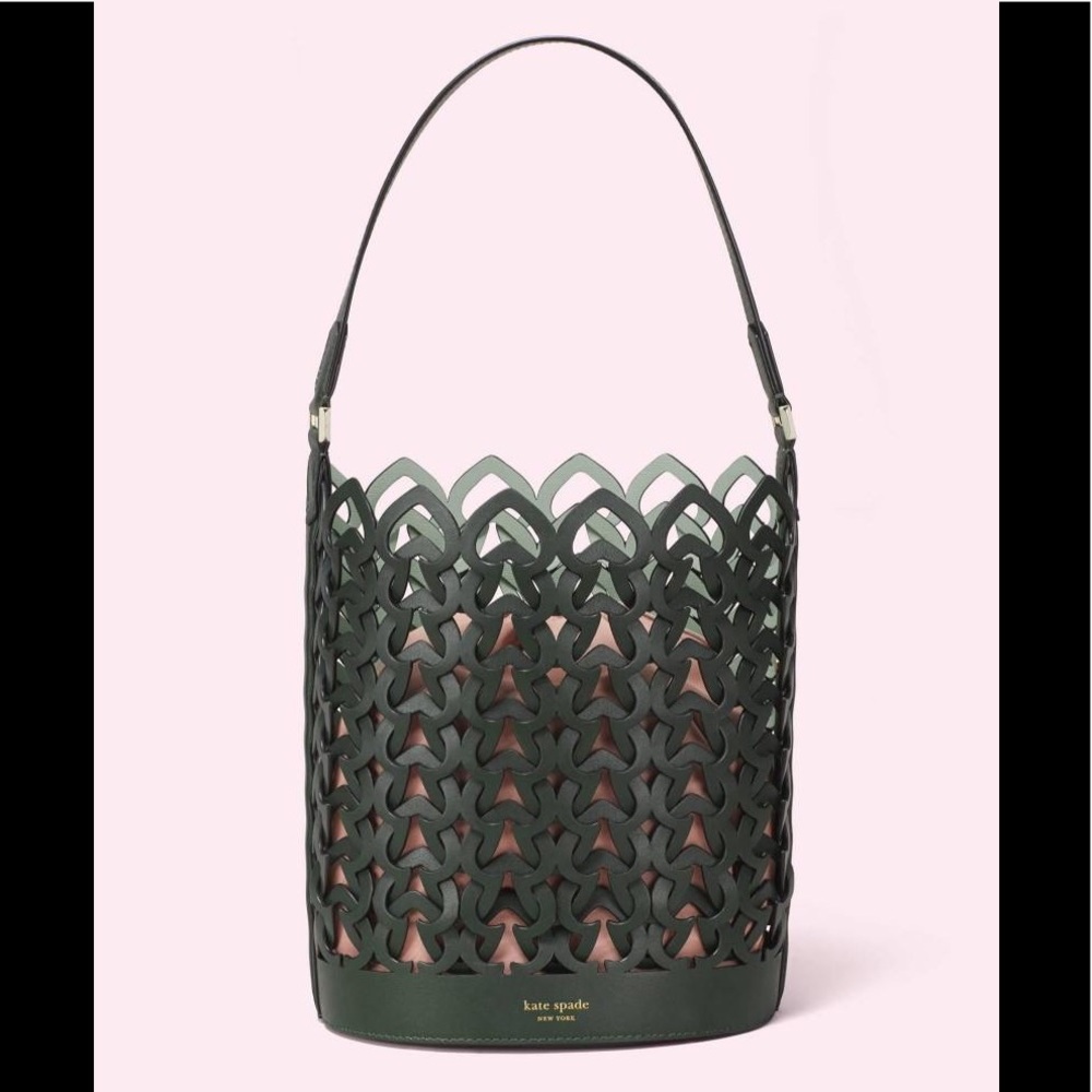 NWT Kate Spade Dorie Small Bucket Bag Evergreen